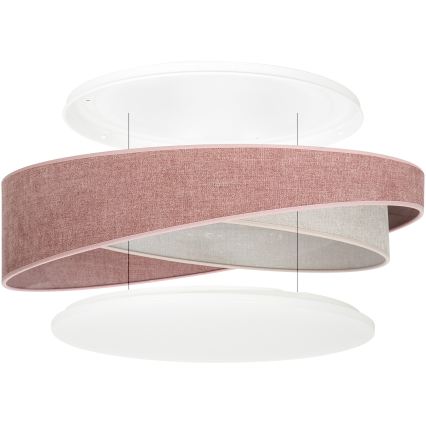BRILAGI - LED Stropní svítidlo VELVET TWIST LED/24W/230V 4000K pr. 55 cm růžová/krémová