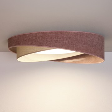 Brilagi - LED Stropní svítidlo VELVET TWIST LED/24W/230V 4000K pr. 55 cm růžová/krémová