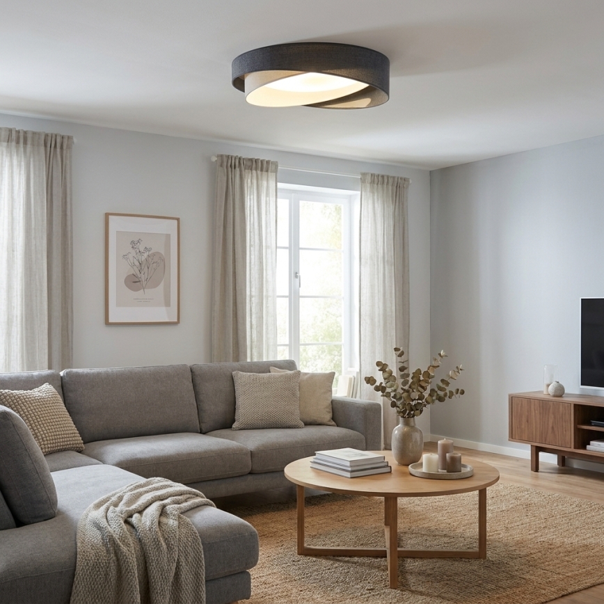 BRILAGI - LED Stropní svítidlo VELVET TWIST LED/24W/230V 4000K pr. 55 cm šedá/krémová