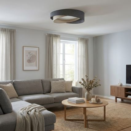 BRILAGI - LED Stropní svítidlo VELVET TWIST LED/24W/230V 4000K pr. 55 cm šedá/krémová