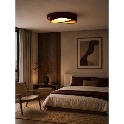 Brilagi - LED Stropní svítidlo VELVET TWIST LED/24W/230V 4000K pr. 55 cm vínová/zlatá