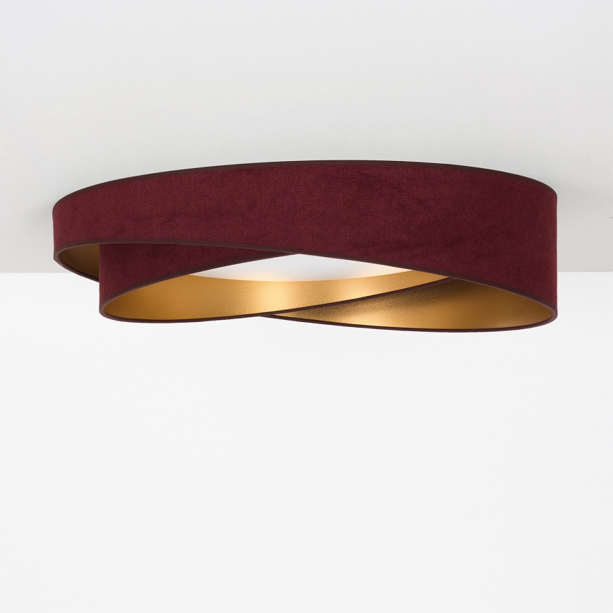 Brilagi - LED Stropní svítidlo VELVET TWIST LED/24W/230V 4000K pr. 55 cm vínová/zlatá