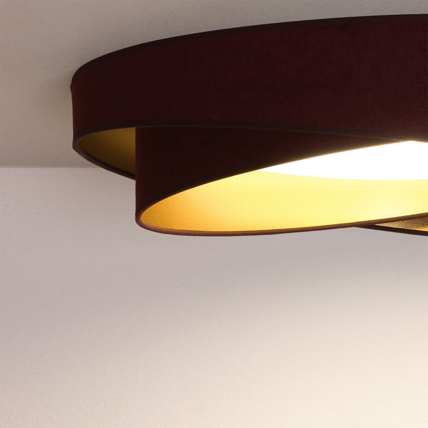 Brilagi - LED Stropní svítidlo VELVET TWIST LED/24W/230V 4000K pr. 55 cm vínová/zlatá