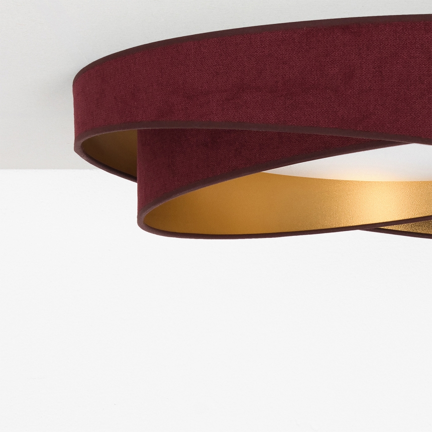 Brilagi - LED Stropní svítidlo VELVET TWIST LED/24W/230V 4000K pr. 55 cm vínová/zlatá