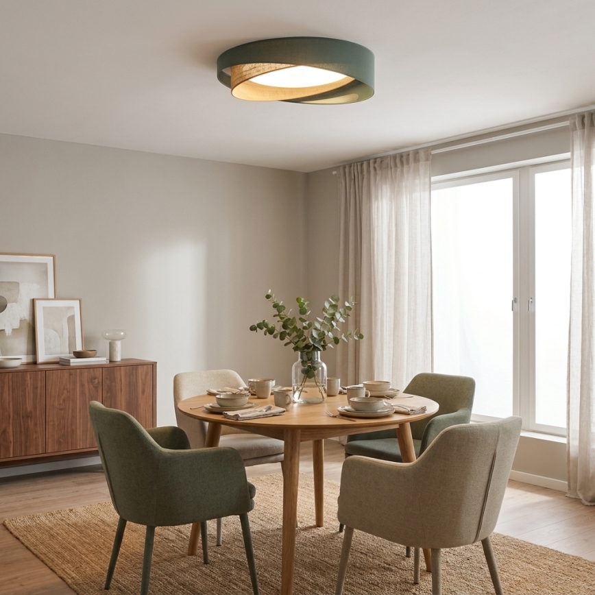 BRILAGI - LED Stropní svítidlo VELVET TWIST LED/24W/230V 4000K pr. 55 cm zelená/béžová