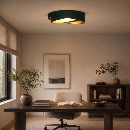 BRILAGI - LED Stropní svítidlo VELVET TWIST LED/24W/230V 4000K pr. 55 cm zelená/zlatá