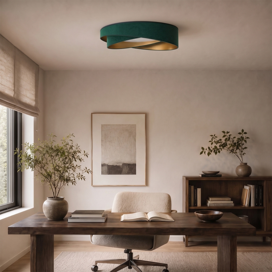 BRILAGI - LED Stropní svítidlo VELVET TWIST LED/24W/230V 4000K pr. 55 cm zelená/zlatá