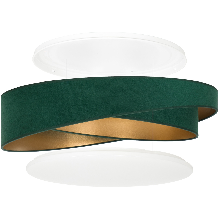 BRILAGI - LED Stropní svítidlo VELVET TWIST LED/24W/230V 4000K pr. 55 cm zelená/zlatá