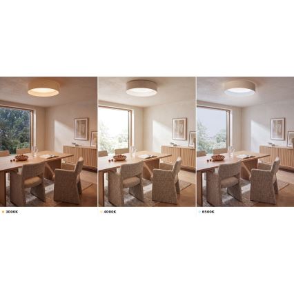 Brilagi - LED Stropní svítidlo VELVET VARI LED/24W/230V 3000/4000/6500K pr. 45 cm krémová