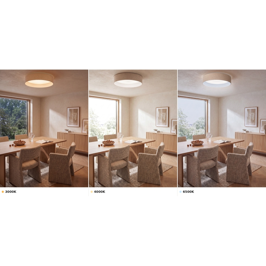Brilagi - LED Stropní svítidlo VELVET VARI LED/24W/230V 3000/4000/6500K pr. 45 cm krémová