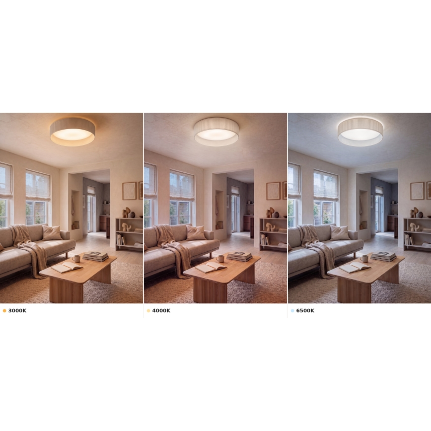 Brilagi - LED Stropní svítidlo VELVET VARI LED/24W/230V 3000/4000/6500K pr. 45 cm krémová