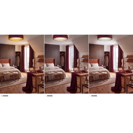 Brilagi - LED Stropní svítidlo VELVET VARI LED/24W/230V 3000/4000/6500K pr. 45 cm vínová/zlatá