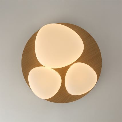 Brilagi - LED Stropní svítidlo VISBY WOOD LED/36W/230V pr. 50 cm hnědá