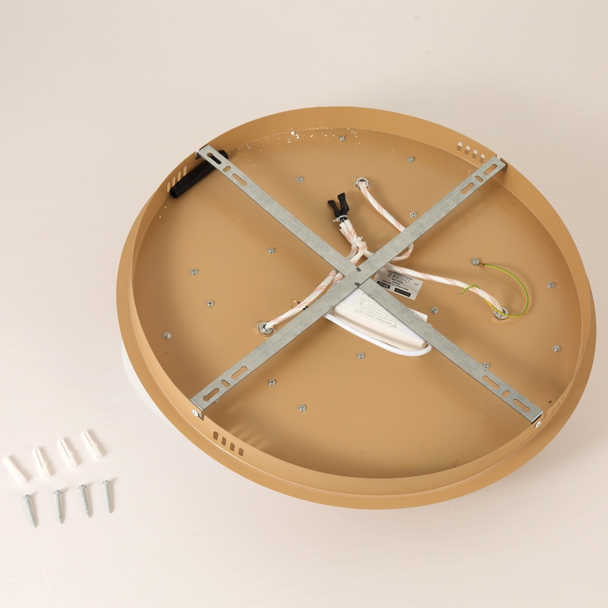 Brilagi - LED Stropní svítidlo VISBY WOOD LED/36W/230V pr. 50 cm hnědá