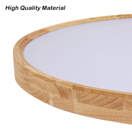 Brilagi - LED Stropní svítidlo WOODROUND LED/40W/230V 3000/4000/6000K pr. 60 cm dřevo CRI 90