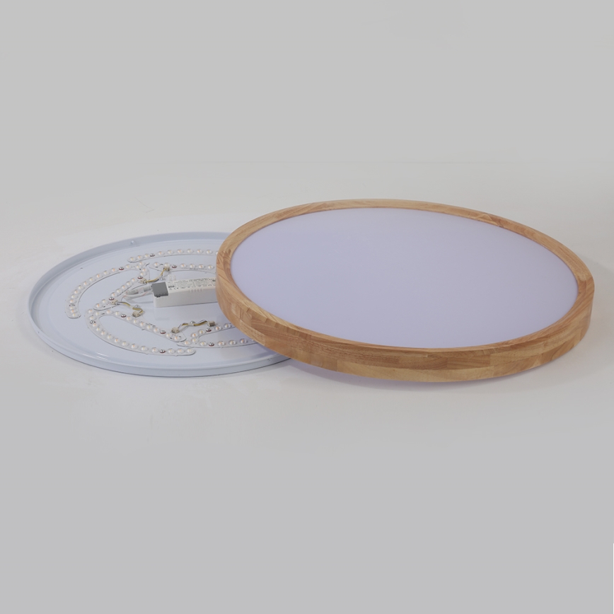 Brilagi - LED Stropní svítidlo WOODROUND LED/40W/230V 3000/4000/6000K pr. 60 cm dřevo CRI 90