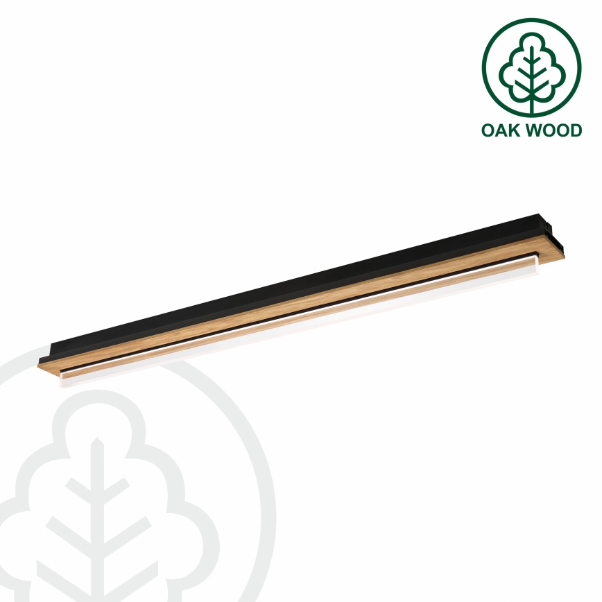 Brilagi - LED Stropní svítidlo WOODY FLAT LED/25W/230V 118 cm dub/černá