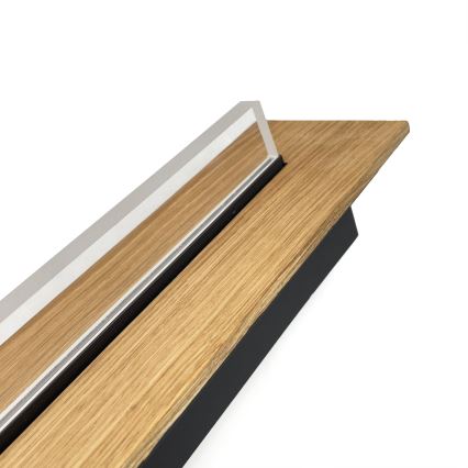 Brilagi - LED Stropní svítidlo WOODY FLAT LED/25W/230V 118 cm dub/černá