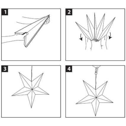 Brilagi - LED Vánoční dekorace LED/2xAA 70 cm hvězda