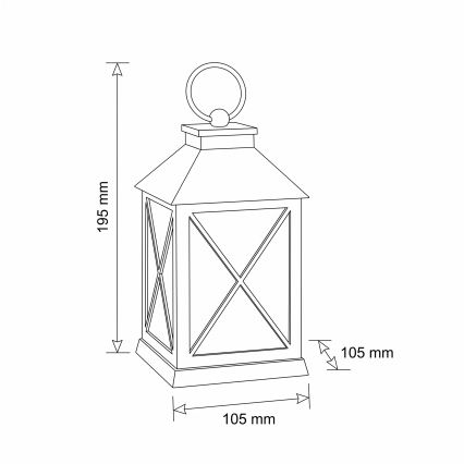BRILAGI - LED Vánoční dekorace LED/2xAA lucerna bílá