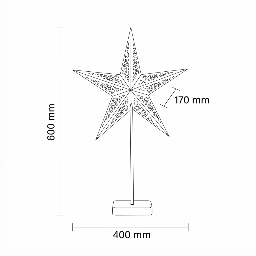 BRILAGI - LED Vánoční dekorace LED/3xAA 60x40 cm hvězda