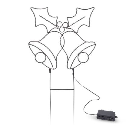 Brilagi - LED Vánoční dekorace LED/3xAA IP44 zvonečky