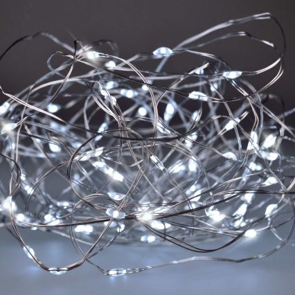 BRILAGI - LED Vánoční řetěz 100xLED/3xAA 10m studená bílá