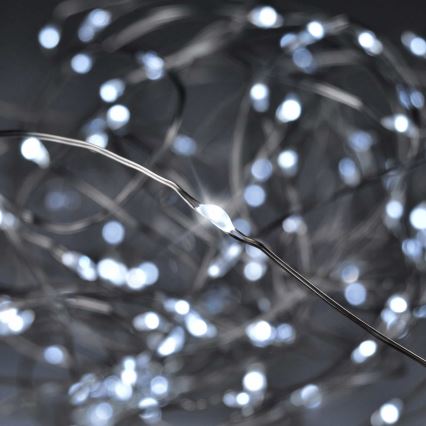 BRILAGI - LED Vánoční řetěz 100xLED/3xAA 10m studená bílá