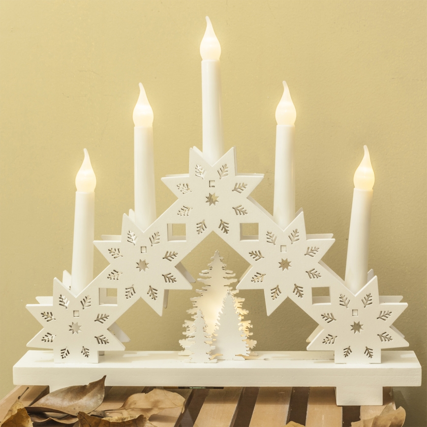 Brilagi - LED Vánoční svícen 5xLED/2xAA