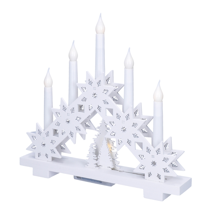 Brilagi - LED Vánoční svícen 5xLED/2xAA