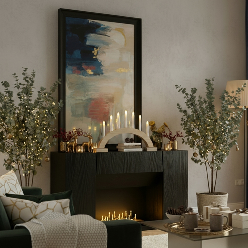 Brilagi - LED Vánoční svícen 7xLED/2xAA 28x45 cm