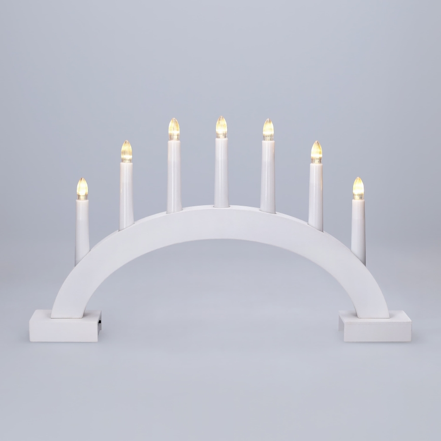 BRILAGI - LED Vánoční svícen 7xLED/2xAA bílá