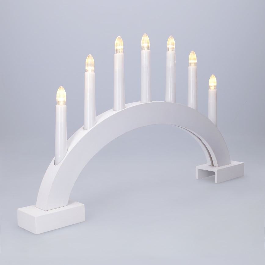 BRILAGI - LED Vánoční svícen 7xLED/2xAA bílá