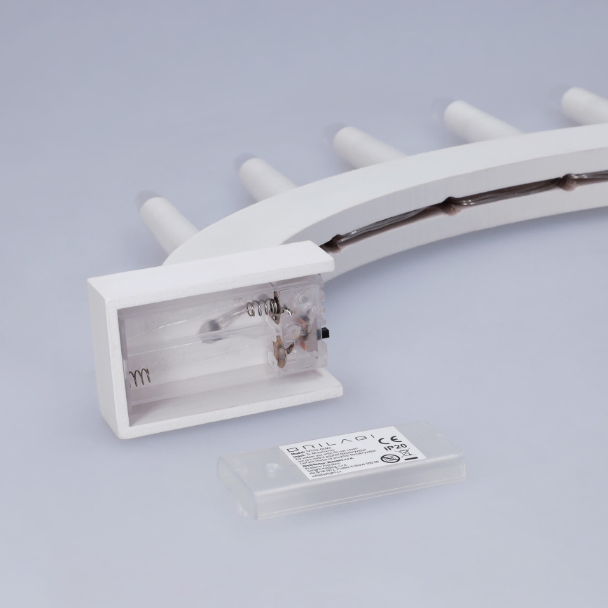 BRILAGI - LED Vánoční svícen 7xLED/2xAA bílá