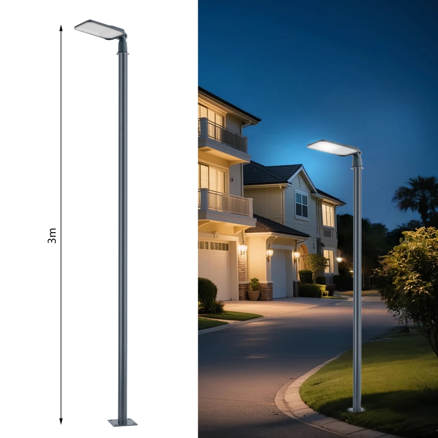 Brilagi - LED Venkovní pouliční lampa se sloupem a kloubem 3 m URBANLIGHT LED/100W/230V antracit IP65