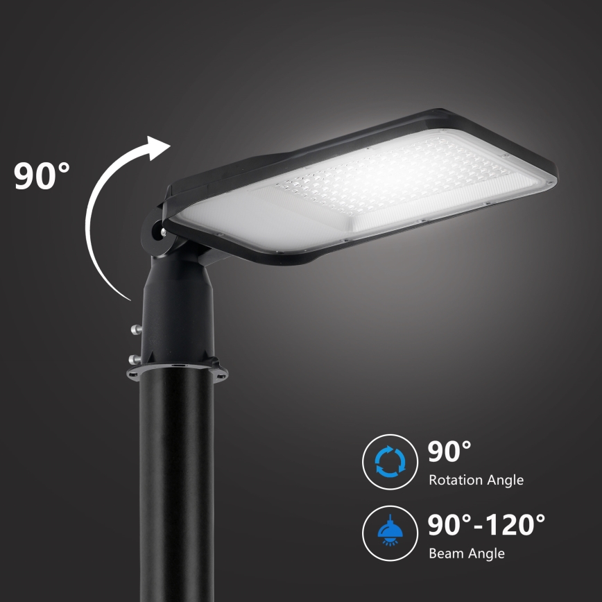 Brilagi - LED Venkovní pouliční lampa se sloupem a kloubem 3 m URBANLIGHT LED/100W/230V černá IP65