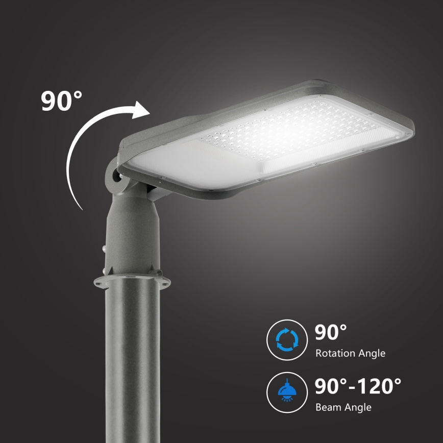 Brilagi - LED Venkovní pouliční lampa se sloupem a kloubem 3 m URBANLIGHT LED/100W/230V šedá IP65