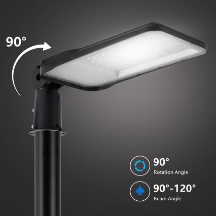 Brilagi - LED Venkovní pouliční lampa se sloupem a kloubem 3 m URBANLIGHT LED/200W/230V černá IP65