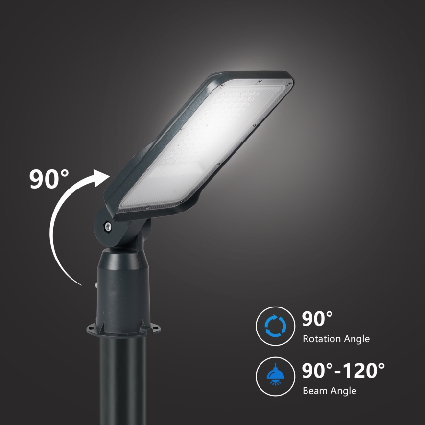 Brilagi - LED Venkovní pouliční lampa se sloupem a kloubem 3 m URBANLIGHT LED/50W/230V antracit IP65