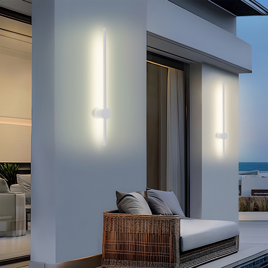 Brilagi - LED Venkovní nástěnné svítidlo AURA LED/12W/230V 3000K IP54 65 cm bílá CRI 90