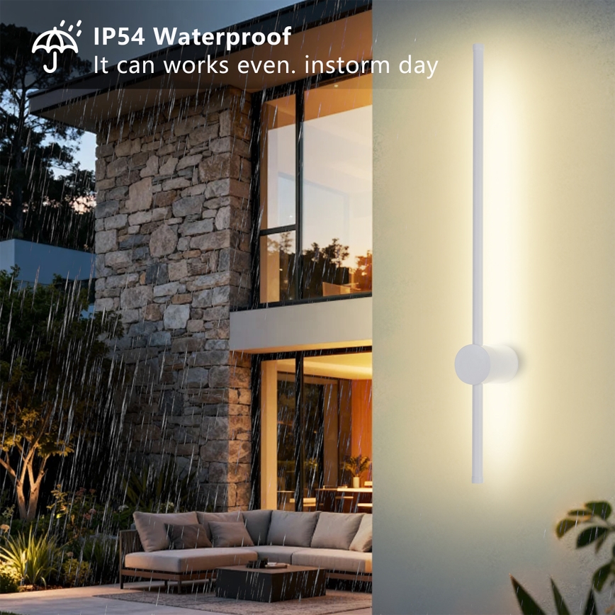 Brilagi - LED Venkovní nástěnné svítidlo AURA LED/12W/230V 3000K IP54 65 cm bílá CRI 90