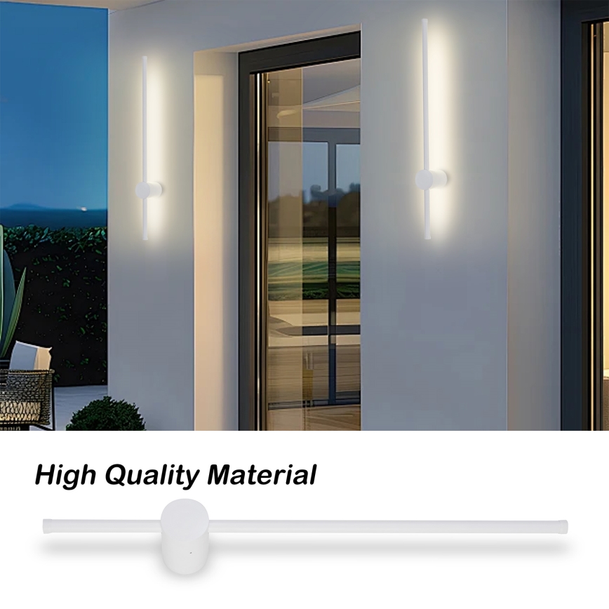 Brilagi - LED Venkovní nástěnné svítidlo AURA LED/12W/230V 3000K IP54 65 cm bílá CRI 90