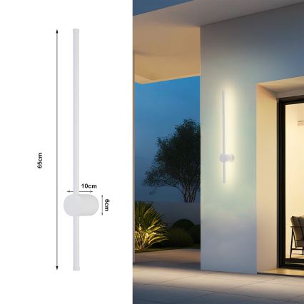 Brilagi - LED Venkovní nástěnné svítidlo AURA LED/12W/230V 3000K IP54 65 cm bílá CRI 90