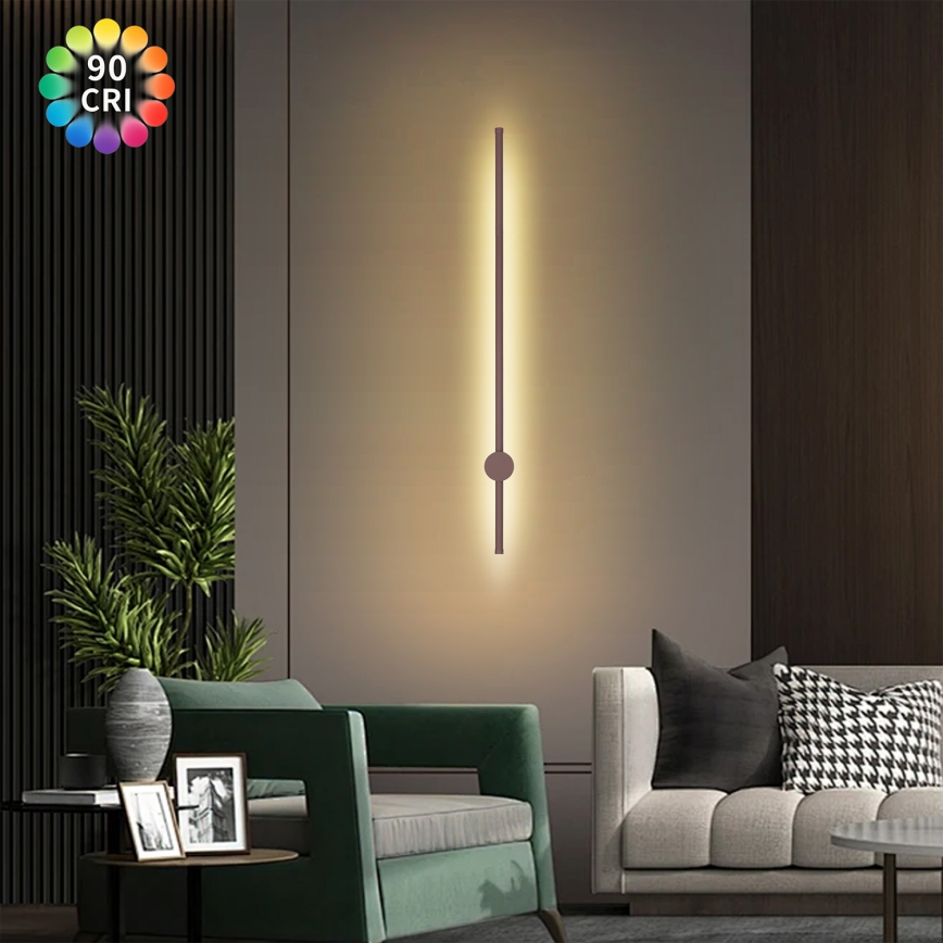 Brilagi - LED Venkovní nástěnné svítidlo AURA LED/20W/230V 3000K IP54 97 cm hnědá CRI 90