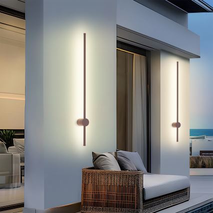 Brilagi - LED Venkovní nástěnné svítidlo AURA LED/20W/230V 3000K IP54 97 cm hnědá CRI 90