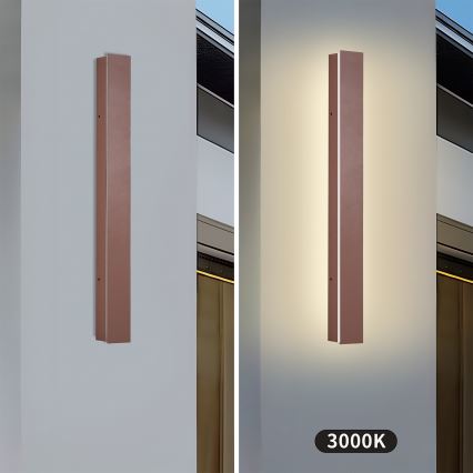 Brilagi - LED Venkovní nástěnné svítidlo LINEAR LED/12W/230V 3000K IP65 50 cm hnědá CRI 90