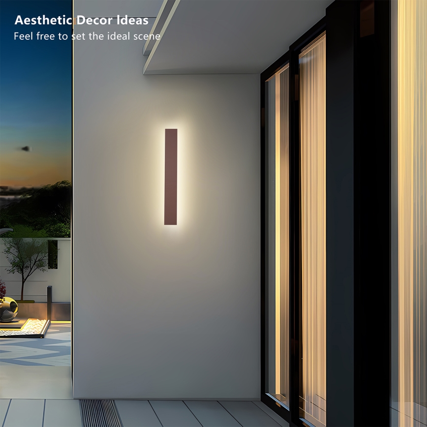 Brilagi - LED Venkovní nástěnné svítidlo LINEAR LED/12W/230V 3000K IP65 50 cm hnědá CRI 90