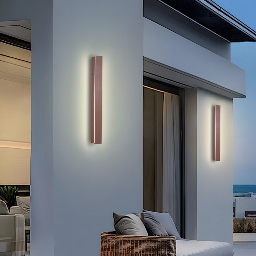 Brilagi - LED Venkovní nástěnné svítidlo LINEAR LED/12W/230V 3000K IP65 50 cm hnědá CRI 90