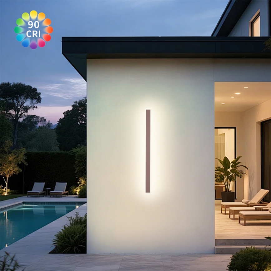 Brilagi - LED Venkovní nástěnné svítidlo LINEAR LED/22W/230V 3000K IP65 100 cm hnědá CRI 90