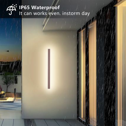 Brilagi - LED Venkovní nástěnné svítidlo LINEAR LED/22W/230V 3000K IP65 100 cm hnědá CRI 90
